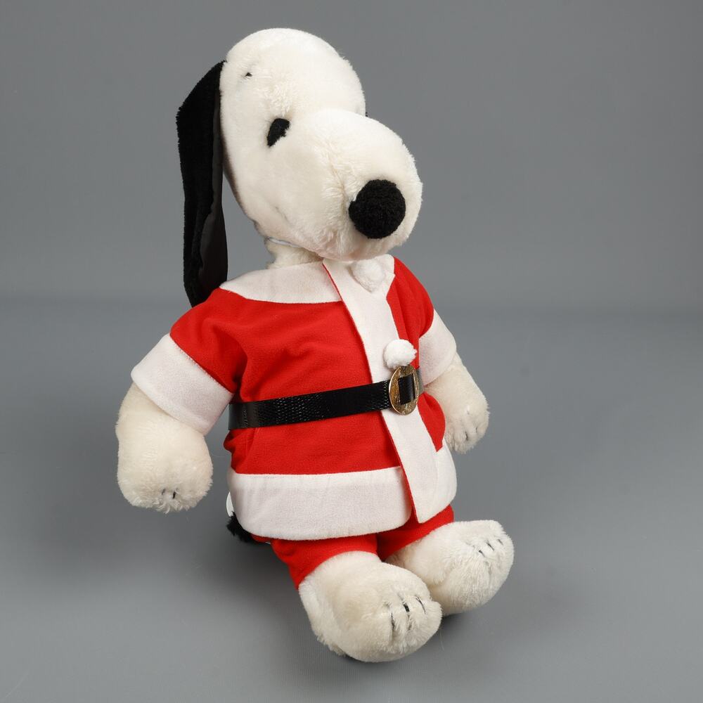 1968 United Feature Syndicate Santa 18'' Snoopy Plush Peanuts Holiday Vintage